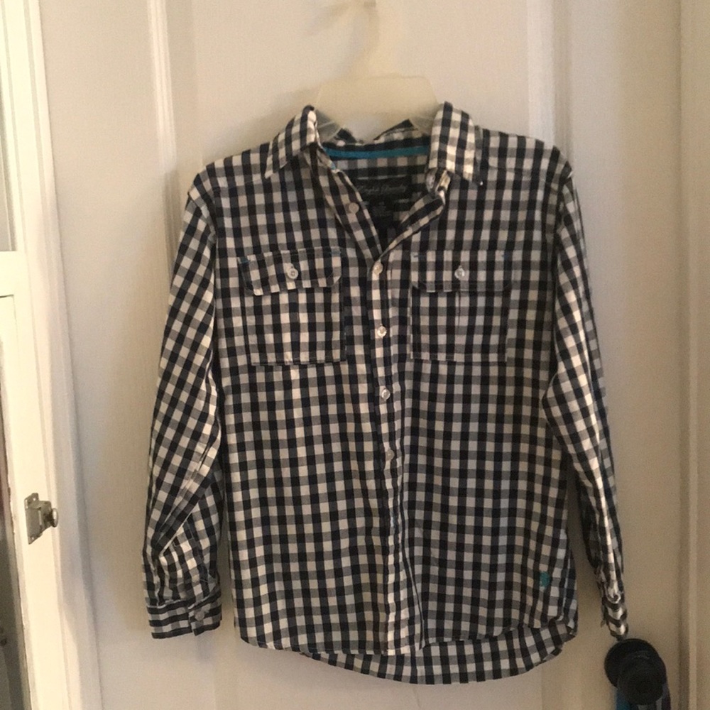 English Laundry boys button down plaid oxford